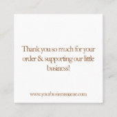 チョコレートビジネスサンキューカード スクエア名刺 (裏面)