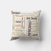 チョコレートビットとアーモンドのクローズアップ写真 クッション (裏面)