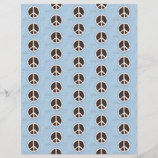 チョコレートピースサインパイズパターンスクラップブック紙 (正面)