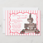 チョコレートファウンテン誕生日 招待状 (正面)