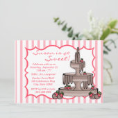 チョコレートファウンテン誕生日 招待状 (スタンド正面)