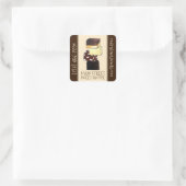 チョコレートファッジ構成キャンディスイートショップショップ スクエアシール (バッグ)