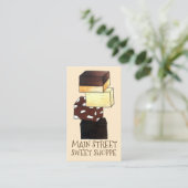 チョコレートファッジ構成キャンディスイートショップショップ 名刺 (スタンド正面)