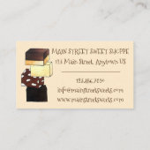 チョコレートファッジ構成キャンディスイートショップショップ 名刺 (裏面)