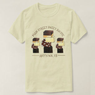 チョコレートファッジ構成キャンディスイートショップショップ Tシャツ