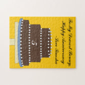 チョコレートファッジ記念日ケーキII ジグソーパズル (横)