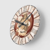 チョコレートフェアリーカスタムの妖精の時計 ラウンド壁時計 (傾斜)