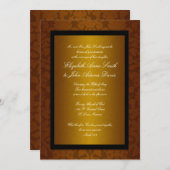 チョコレートフォイルダマスク結婚式招待状 招待状 (正面/裏面)