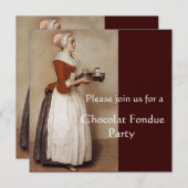 チョコレートフォンデディナーパーティー 招待状 (正面/裏面)