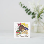 チョコレートフォンデュポットデザートフードレストラン スクエア名刺 (スタンド正面)