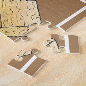 チョコレートフォンデュポットレトロデザート食品フルーツケーキ ジグソーパズル (側面)