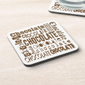 チョコレートフォントジャンブルコルクバックコースターセット コースター (左側)