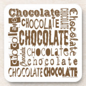 チョコレートフォントジャンブルコルクバックコースターセット コースター (正面)