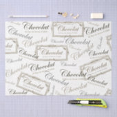 チョコレートフランスのヴィンテージコラージュ分離 薄葉紙 (クラフト)