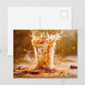 チョコレートフレークとコーヒースプラッシュ シーズンポストカード (正面/裏面)