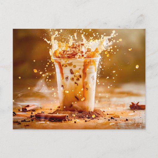 チョコレートフレークとコーヒースプラッシュ シーズンポストカード (正面)