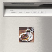 チョコレートフロストドーナツとコーヒー マグネット (インサイチュ (食洗機))