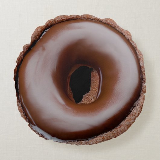 チョコレートフロストドーナツと振りかける ラウンドクッション (正面)