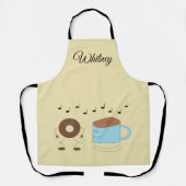 チョコレートフロストドーナツ&コーヒーマグ踊り: エプロン (正面)