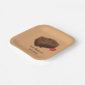 チョコレートブラウニートレイベーキングのピース – 文字を追加 ペーパープレート (傾斜あり)