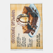 チョコレートブラウニーレシピ キッチンタオル (縦)