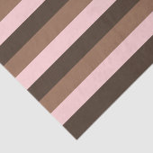 チョコレートブラウンとピンクのストライプ 薄葉紙 (詳細)