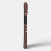 チョコレートブラウンとピンクのハートパターン Case-Mate iPhoneケース (裏面 / 右)