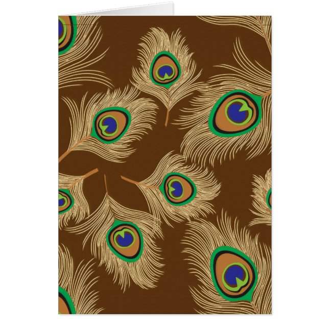 チョコレートブラウンのベージュピーコックの羽毛 (正面)