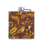 チョコレートブラウンの秋のキツネ フラスク (裏面)