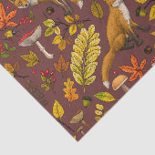 チョコレートブラウンの秋のキツネ 薄葉紙 (詳細)