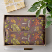 チョコレートブラウンの秋のキツネ 薄葉紙 (ギフト)