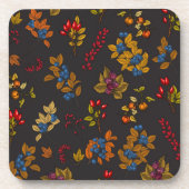 チョコレートブラウンの秋の果実2 コースター (正面)