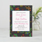 チョコレートブラウンの秋の果実 招待状 (スタンド正面)