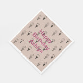 チョコレートブラウンアイスクリームコーン スタンダードランチョンナプキン (角)