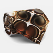 チョコレートブラウンアイボリークリームユニーク抽象芸術アート ネクタイ (ロール)