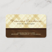 チョコレートブラウンカップケーキキャラクターベイカーベーカリー 名刺 (裏面)