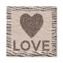 チョコレートブラウンクリーム赤面ゼブラグリッターラブ