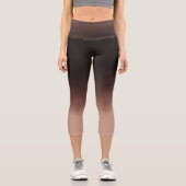 チョコレートブラウングラデーショングラデーシエレガントョン カプリレギンス (正面)