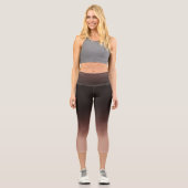 チョコレートブラウングラデーショングラデーシエレガントョン カプリレギンス (正面)