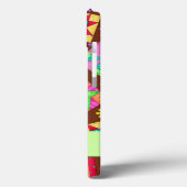 チョコレートブラウングリーンパッチワークキルトブロックアート Case-Mate iPhoneケース (裏面 / 左)