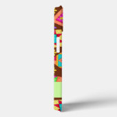 チョコレートブラウングリーンパッチワークキルトブロックアート Case-Mate iPhoneケース (裏面 / 右)