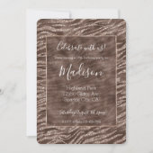 チョコレートブラウンゼブラグリッター 招待状 (正面)