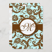 チョコレートブラウンダマスクアクア 招待状 (正面/裏面)