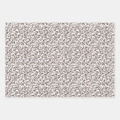 チョコレートブラウンヒョウグリッター ラッピングペーパーシート (正面)