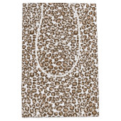 チョコレートブラウンヒョウ柄 ミディアムペーパーバッグ (正面)