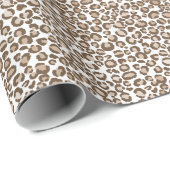 チョコレートブラウンヒョウ柄 ラッピングペーパー (ロールコーナー)