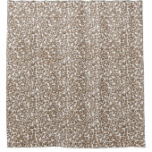 チョコレートブラウンヒョーパード印刷 シャワーカーテン (正面)