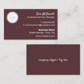 チョコレートブラウンビジネスロゴ会社ブランド 名刺 (正面/裏面)