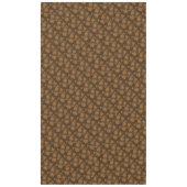 チョコレートブラウンフローラプリント テーブルクロス (正面)