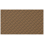 チョコレートブラウンフローラプリント テーブルクロス (正面(横))